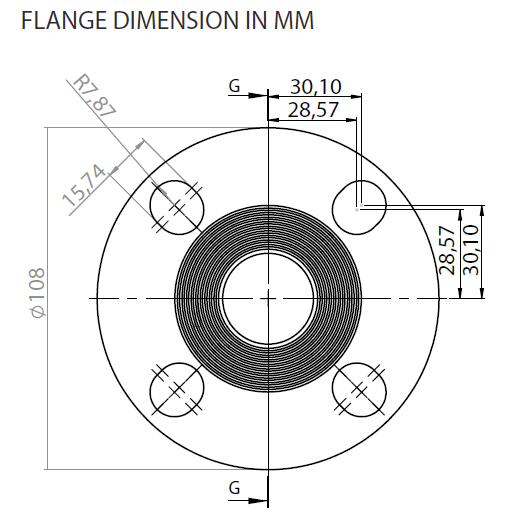 VERDER VA25 FLANGE 外型尺寸圖
