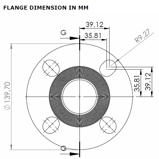 VERDER VA40 FLANGE 外型尺寸