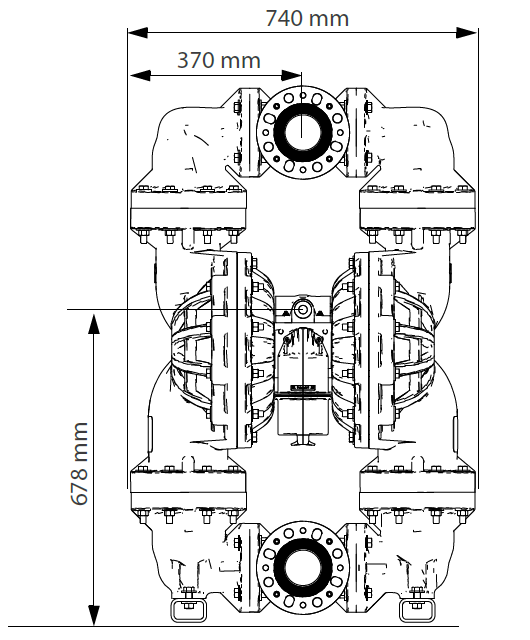 VERDER VA80 外型尺寸 正面圖